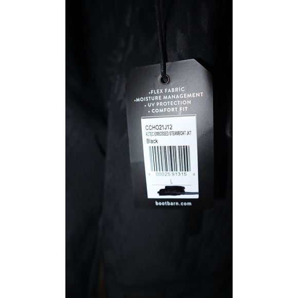 Cody James Core Men Sz L Black Southwestern Print Full Zip Steamboat Jacket $109 - Picture 6 of 9